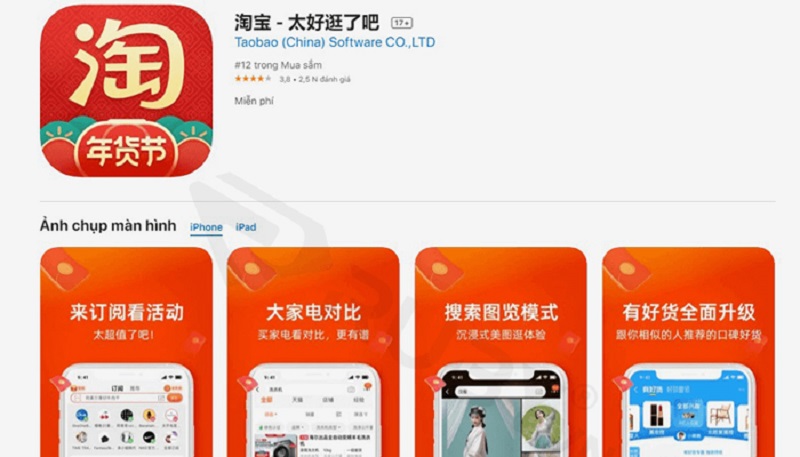 Tải và cài đặt ứng dụng Taobao