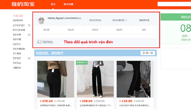 Theo dõi vận chuyển về Việt Nam