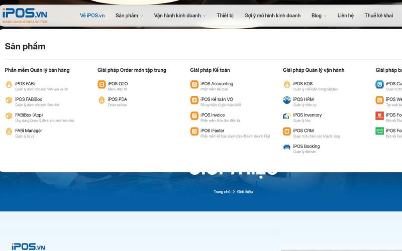 App quản lý nhà hàng iPOS